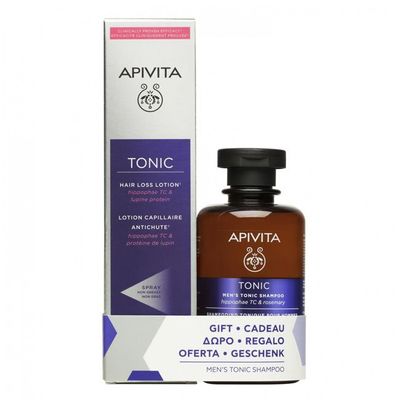 Apivita Hair Loss Lotion + Men's Tonic Shampoo Kit