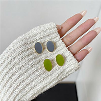 s925 silver needle korea small fresh and simple small avocado earrings female 2021 new sweet girl earrings Lightinthebox