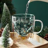 Christmas Tableware Decorations High Boron Glass Portable Christmas Gifts Drinkware Lightinthebox - thumbnail