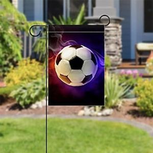 2pcs Qatar World Cup Garden Flag Mascot Flag Double-Sided Printing Garden Flag Welcome Flag Lightinthebox