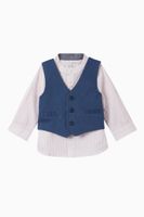 Stretch Cotton Waistcoat & Seersucker Shirt Set - thumbnail