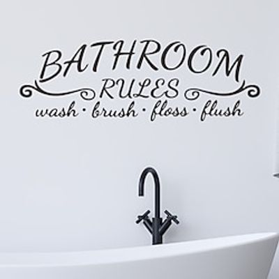 1PCS Modern Minimalist English Wall Stickers Remove Decorative Wall Stickers For Bathroom Background Walls. Lightinthebox