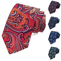 Men's Work Necktie - Floral  Jacquard Lightinthebox - thumbnail