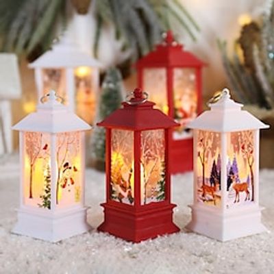Christmas Decorative Lantern Led,Santa Snowman Elk Indoor Lanterns Decorative,Outdoor Hanging Lantern,Decorative Lanterns. Lightinthebox