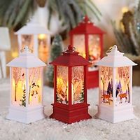 Christmas Decorative Lantern Led,Santa Snowman Elk Indoor Lanterns Decorative,Outdoor Hanging Lantern,Decorative Lanterns. Lightinthebox - thumbnail