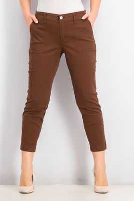 Womens Frannie Chino Utility Skinny Pant Brown Womens Frannie Chino Utility Skinny Pant Brown