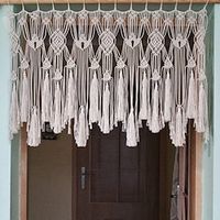 Boho Macrame Curtains Sliding Door Curtain Woven Bohemian Tapestry Decor,Outdoor Curtain Privacy, Patio Wedding Decoration, Room Divider for Pergola, Gazebo, Balcony, Porch miniinthebox - thumbnail