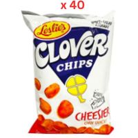 Leslies Clover Chips Cheesier, 55 Gm Pack Of 40 (UAE Delivery Only)