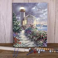 DIY Acrylic Painting Kit Lighthouse Oil Painting By Numbers On Canvas For Adults Unique Gift Home Decor 16 20 Inch Lightinthebox