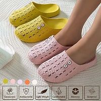 Women's Sandals Slippers Comfort Shoes House Slippers Outdoor Home Daily Summer Flat Heel Round Toe Fashion Casual Comfort PVC Loafer Solid Color White Yellow Pink Lightinthebox - thumbnail