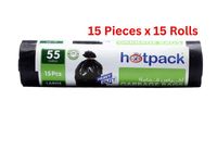 Hotpack Heavy Duty Garbage Bag Large 80 X 110 Cm 15 Pieces - HSMGBR80110