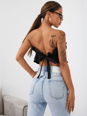 Sexy Ruffle Trim Design Backless Cami Sexy Ruffle Trim Design Backless Cami