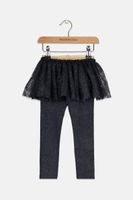 Toddler Glittery Pull On Skirt Pants  Navy Combo - thumbnail