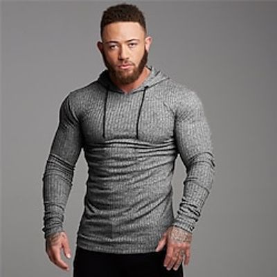 Men's Workout Shirt Running Shirt Patchwork Long Sleeve Top Athletic Athleisure Winter Thermal Warm Breathable Soft Running Jogging Training Sportswear Activewear Solid Colored Black Gray White Lightinthebox