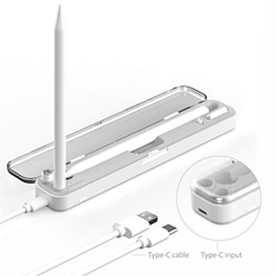 2 in1  Wireless Charging Pencil-Box Charging Case Compatible with Apple Pencil 1 Generation and 2nd Generation With Bartery  Portable Storage Box for Pencil 1/2 Magnetic Charging Case for Pencil 2 1 miniinthebox