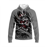 Inspired by Skull Heads Skull Hoodie Anime 100% Polyester Pattern Harajuku Graphic Kawaii Hoodie For Unisex / Couple's miniinthebox - thumbnail