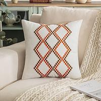 Throw Covers Embroidery Boho Geometry Square Decorative For Couch Sofa Bed Decorative Toss Pillow Lightinthebox