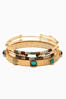 Stack Stretch Bracelet in 24kt Gold Plating, Set of 4