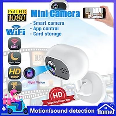 1080P IP Mini Surveillance Camera with Smart Two-Way Home Intercom Audio and Night Video Security Monitor Lightinthebox
