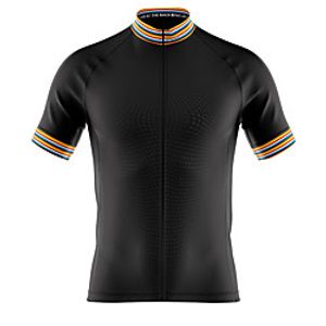21Grams Men's Short Sleeve Cycling Jersey Summer Spandex Polyester Black Stripes Bike Jersey Top Mountain Bike MTB Road Bike Cycling Quick Dry Moisture Wicking Breathable Sports Clothing Apparel Lightinthebox