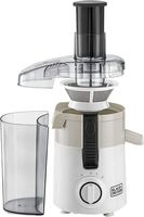 Black+Decker 250W Juicer Extractor with Large Feeding Chute White/Grey JE250-B5