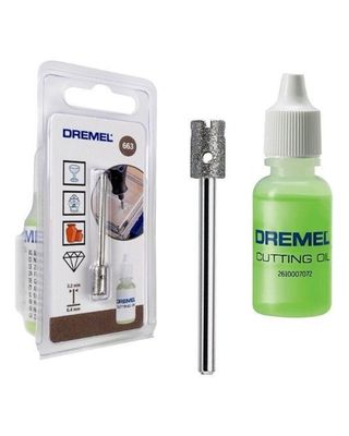 Dremel Glass Drilling Bit 6.4mm With Cutting Oil