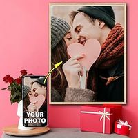 Custom Happy Valentine's Day Wall Art Canvas PrintsPoster with Hangers Wall Hanging Customable Wall Art Canvas Prints - Holiday Modern Art Prints Lightinthebox - thumbnail