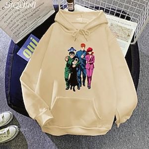 Yu Yu Hakusho Yusuke Urameshi Kurama Hoodie Cartoon Manga Anime Front Pocket Graphic Hoodie For Couple's Men's Women's Adults' Hot Stamping 100% Polyester Casual Daily Lightinthebox