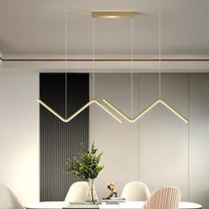 90 cm LED Pendant Light Metal Island Light Black Gold Painted Finishes Artistic LED 110-120V 220-240V Lightinthebox