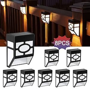 48pcs Solar Powered Fence Lights LED Outdoor Waterproof Deck Lights Garden Wall Fence Decoration Lighting Solar Step Light Lightinthebox
