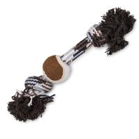 Vadigran Cotton Rope 2 Knots Tennisball Brown 26Cm