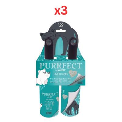 M-Pets Purrfect Lint Rollers Green 100 Sheets (Pack of 3) M-Pets Purrfect Lint Rollers Green 100 Sheets (Pack of 3)