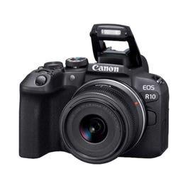 Canon EOS R10 Mirrorless Camera + RF-S 18-45 mm F4.5-6.3 is STM Lens + Adapter EF-EOS R (Hybrid Camera, DSLR Upgrade, 15 B/s, 4K Videos, Dual Pixel CMOS AF II Focus System, WLAN) Black (R10+RF-S1845mF4563)