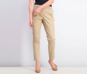 Womens Plain Pants  Beige