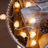 1pc Pinecone String Lights, 10 LEDs Battery Operated, Patio Garden Home Decor, Bedroom Decor, Wedding Decor, Party Christmas Decor Party Decor miniinthebox - thumbnail