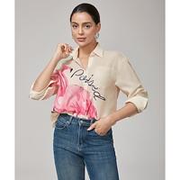 Flamingo Print Loose Shirt