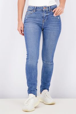 Womens Skinny Medium Rise Jeans Blue Wash Womens Skinny Medium Rise Jeans Blue Wash