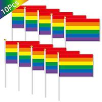 Rainbow Flag Bundles 10 PCS / 5 PCS LGBT LGBTQ Dress Up Adults' Unisex Gay Lesbian Queer Pride Parade Pride Month Party Carnival Daily Lightinthebox