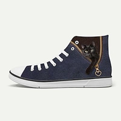 Women's Sneakers Print Shoes Animal Print Plus Size Daily Cat 3D Flat Heel Classic Casual Canvas Lace-up Wine Blue Brown Lightinthebox Women's Sneakers Print Shoes Animal Print Plus Size Daily Cat 3D Flat Heel Classic Casual Canvas Lace-up Wine Blue Brown Lightinthebox