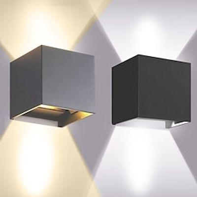 LED Outdoor Wall Light Adjustable Beam Angle 10W Up and Down Light LED Outdoor Waterproof Wall Light Gray Black Wall Light LED IP65 Waterproof 1050lm AC85-265V Lightinthebox