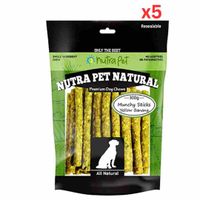 Nutrapet Munchy Sticks 300gm For Dogs, Yellow Banana (Pack Of 5)