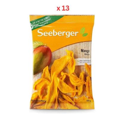 Seeberger Mango Stripes, Dried 13X100G