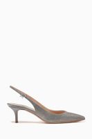 Ribbon Sling Pumps in Mosaico - thumbnail