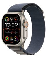 Apple Watch Ultra 2, 49mm, GPS + Cellular, Titanium Case with Blue Alpine Loop - Large