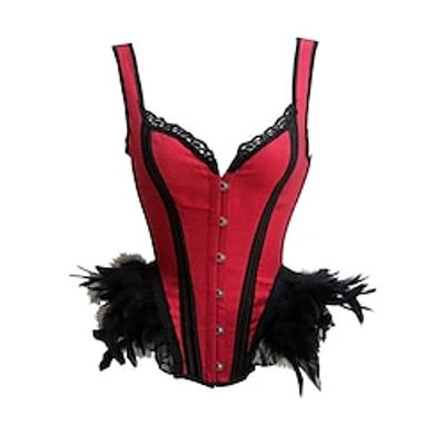 Women's Black and Red Corsets Dark Purple Corsets Shapewear Patchwork Corsets Party Halloween Club Polyester Breathable Straps Sleeveless Backless Feather Summer Spring Red Purple Lightinthebox Women's Black and Red Corsets Dark Purple Corsets Shapewear Patchwork Corsets Party Halloween Club Polyester Breathable Straps Sleeveless Backless Feather Summer Spring Red Purple Lightinthebox