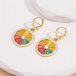 1 Pair Hoop Earrings For Women's Halloween Party Evening Formal Alloy Classic Fruit Lightinthebox