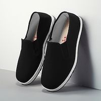 Men's Clogs  Mules Loafers  Slip-Ons Vintage Casual Outdoor Daily Cloth Breathable Black Spring Fall Lightinthebox - thumbnail