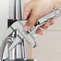 Large Open Adjustable Wrench Bathroom Wrench Tool Multi-function Short Handle To Unscrew The Water Pipe Faucet Repair Lightinthebox - thumbnail