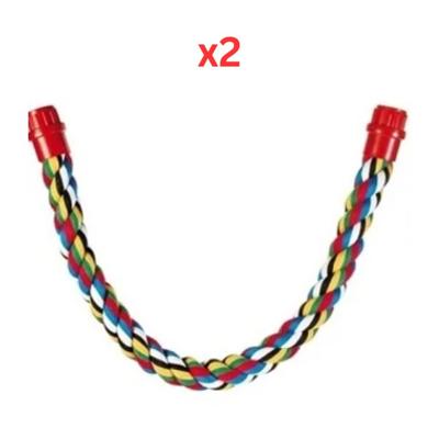 Trixie Large Rope Perch For Parrots - Multicolor 75cm (Pack Of 2)