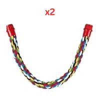 Trixie Large Rope Perch For Parrots - Multicolor 75cm (Pack Of 2)
